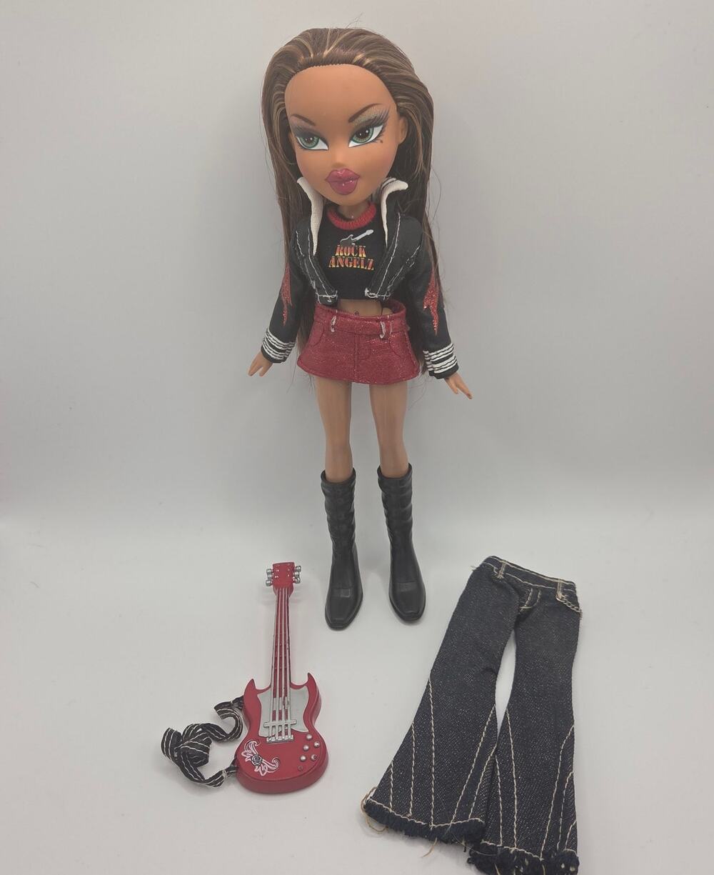 Vintage 2005 Bratz Original Rock Angelz Yasmin Doll with Original Outfit Guitar